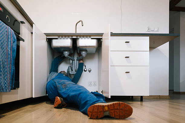 Professional Emergency Plumber technician working in Elsie, MI